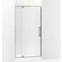Kohler Statement 76" High x 42" Wide Pivot Frameless Shower Door with Tempered Glass Anodized Brushed Nickel