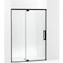 Kohler Statement 76" High x 54" Wide Pivot Frameless Shower Door with Tempered Glass Matte Black