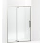 Kohler Statement 76" High x 54" Wide Pivot Frameless Shower Door with Tempered Glass Anodized Brushed Nickel