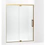 Kohler Statement 76" High x 60" Wide Pivot Frameless Shower Door with Tempered Glass Vibrant Brushed Moderne Brass