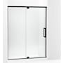 Kohler Statement 76" High x 60" Wide Pivot Frameless Shower Door with Tempered Glass Matte Black