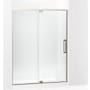 Kohler Statement 76" High x 60" Wide Pivot Frameless Shower Door with Tempered Glass Anodized Brushed Nickel