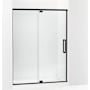 Kohler Statement 76" High x 60" Wide Pivot Frameless Shower Door with Tempered Glass and Controlled Close Technology Matte Black