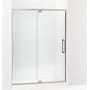 Kohler Statement 76" High x 60" Wide Pivot Frameless Shower Door with Tempered Glass and Controlled Close Technology Anodized Brushed Nickel
