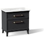 Kohler Artifacts 36" Free Standing Single Basin Vanity Set with Cabinet and Quartz Vanity Top - Includes Undermount Sink and Cabinet Hardware Slate Grey