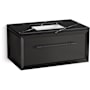 Kohler Enivo 37" Wall Mounted Single Basin Vanity Set with Cabinet and Quartz Vanity Top Gloss Black