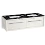 Kohler Enivo 61" Wall Mounted Double Basin Vanity Set with Cabinet and Quartz Vanity Top White