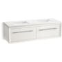 Kohler Enivo 61" Wall Mounted Double Basin Vanity Set with Cabinet and Quartz Vanity Top White