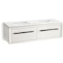 Kohler Enivo 61" Wall Mounted Double Basin Vanity Set with Cabinet and Quartz Vanity Top White