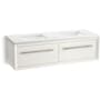 Kohler Enivo 61" Wall Mounted Double Basin Vanity Set with Cabinet and Quartz Vanity Top White