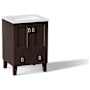 Kohler Poplin 24" Free Standing Single Basin Vanity Set with Cabinet and Quartz Vanity Top - Includes Undermount Sink and Cabinet Hardware Claret Suede