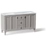 Kohler Poplin 60" Free Standing Double Basin Vanity Set with Cabinet and Quartz Vanity Top - Includes Undermount Sinks and Cabinet Hardware Mohair Grey