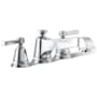 Kohler Pinstripe Deck Mounted Roman Tub Filler Trim with Metal Lever Handles Polished Chrome