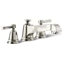 Kohler Pinstripe Deck Mounted Roman Tub Filler Trim with Metal Lever Handles Polished Nickel