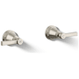 Kohler Pinstripe Deck-Mount High-Flow Bath Valve Trim with Lever Handles, Handles Only Brushed Nickel