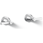 Kohler Pinstripe Deck-Mount High-Flow Bath Valve Trim with Lever Handles, Handles Only Polished Chrome