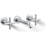 Kohler Purist 1.2 GPM Wall Mounted Widespread Bathroom Faucet Polished Chrome
