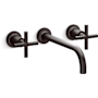 Kohler Purist 1.2 GPM Wall Mounted Widespread Bathroom Faucet Brushed Graphite