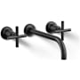 Kohler Purist 1.2 GPM Wall Mounted Widespread Bathroom Faucet Matte Black