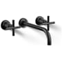 Kohler Purist 1.2 GPM Wall Mounted Widespread Bathroom Faucet Matte Black