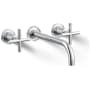 Kohler Purist 1.2 GPM Wall Mounted Widespread Bathroom Faucet Polished Chrome