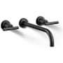 Kohler Purist 1.2 GPM Wall Mounted Widespread Bathroom Faucet Matte Black
