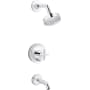 Kohler Purist Tub and Shower Trim Package with 1.75 GPM Single Function Shower Head with Rite-Temp Technology Polished Chrome