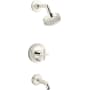 Kohler Purist Tub and Shower Trim Package with 1.75 GPM Single Function Shower Head with Rite-Temp Technology Vibrant Polished Nickel