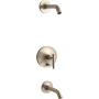 Kohler Purist Tub and Shower Trim Package with Rite-Temp Technology Vibrant Brushed Bronze