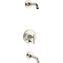 Kohler Purist Tub and Shower Trim Package with Rite-Temp Technology Vibrant Polished Nickel