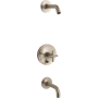 Kohler Purist Tub and Shower Trim Package with Rite-Temp Technology Vibrant Brushed Bronze