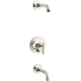 Kohler Purist Tub and Shower Trim Package with Rite-Temp Technology Vibrant Polished Nickel