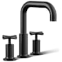 Kohler Purist Deck Mounted Roman Tub Filler with Dual Cross Handle Matte Black