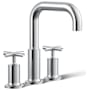Kohler Purist Deck Mounted Roman Tub Filler with Dual Cross Handle Polished Chrome