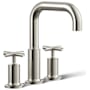 Kohler Purist Deck Mounted Roman Tub Filler with Dual Cross Handle Polished Nickel