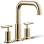 Kohler Purist Deck Mounted Roman Tub Filler with Dual Lever Handle Vibrant French Gold