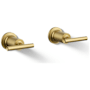 Kohler Purist Deck or Wall Mounted Lever Handles for Tub Faucet Vibrant Brushed Moderne Brass