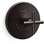 Kohler Purist Thermostatic Valve Trim Only with Single Cross Handle - Less Rough In Brushed Graphite