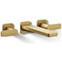 Kohler Parallel Wall Mounted Tub Filler Vibrant Brushed Moderne Brass