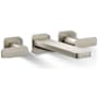 Kohler Parallel Wall Mounted Tub Filler Vibrant Brushed Nickel