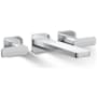 Kohler Parallel Wall Mounted Tub Filler Polished Chrome
