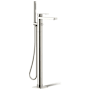 Kohler Parallel Floor Mounted Tub Filler - Includes Hand Shower Vibrant Polished Nickel