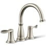 Kohler Bellera Deck Mounted Roman Tub Filler Vibrant Brushed Nickel