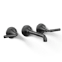 Kohler Tone 1.2 GPM Wall Mounted Widespread Bathroom Faucet Matte Black