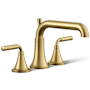 Kohler Tone Deck Mounted Roman Tub Filler with Built-In Diverter Vibrant Brushed Moderne Brass