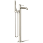 Kohler Occasion Floor-Mount Bath Filler Trim with Handshower Vibrant Brushed Nickel