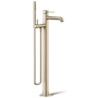Kohler Occasion Floor-Mount Bath Filler Trim with Handshower Vibrant Brushed Bronze