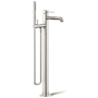 Kohler Occasion Floor-Mount Bath Filler Trim with Handshower Vibrant Polished Nickel