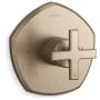 Kohler Occasion Thermostatic Valve Trim Only with Single Cross Handle - Less Rough In Vibrant Brushed Bronze