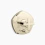 Kohler Occasion Pressure Balanced Valve Trim Only with Single Cross Handle and Integrated Diverter - Less Rough In Vibrant French Gold